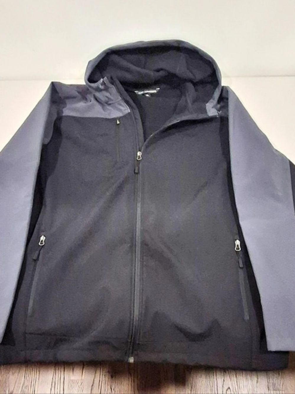 Port Authority Colorblock Soft Shell Jacket Black & Gray Men's 2XL